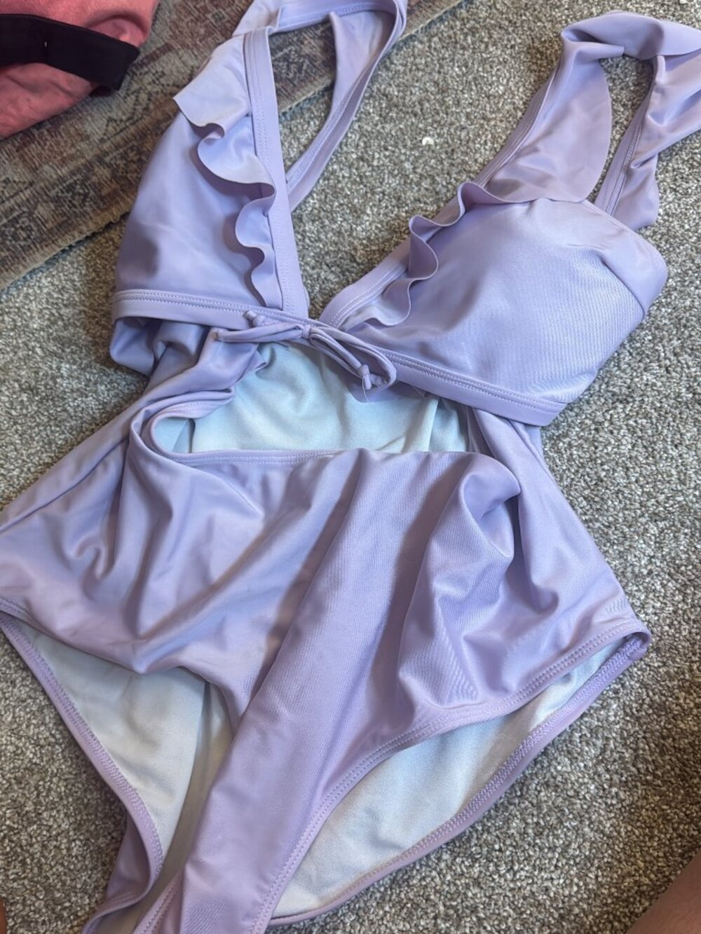Lavender Ruffle One-Piece Swimsuit - Picture 1 of 1